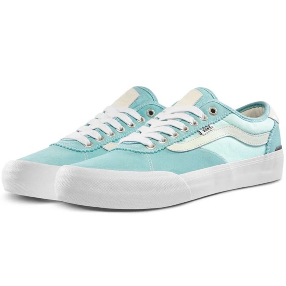 Vans Pro Skate Shoes Womens 6 Mens 4.5 Teal Suede Low Top Sneakers Good